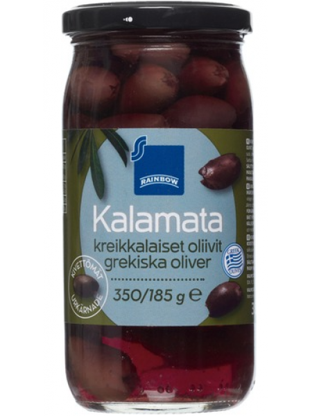 Оливки без косточек Rainbow Kalamata-oliivit 350/185г