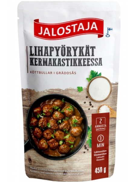 Фрикадельки в сливочном соусе Jalostaja Lihapyörykät Kermakastikkeessa 450г