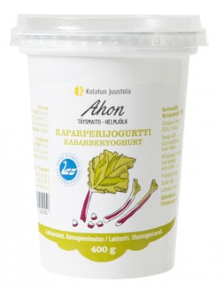 Йогурт с ревенем Ahon Raparperijogurtti 400г с низким содержанием лактозы