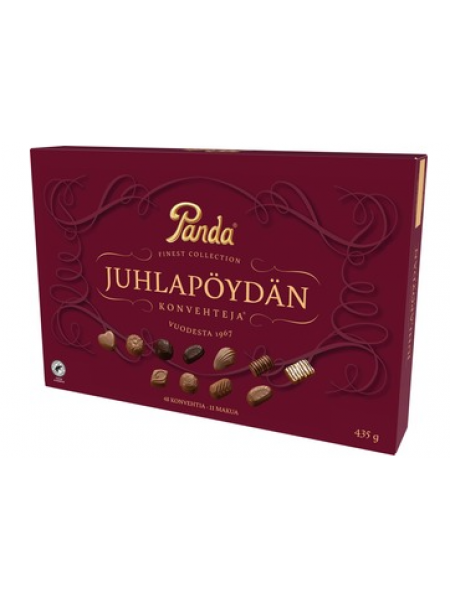 Шоколадные конфеты Panda Juhlapöydän Suklaakonvehti 435г в коробке