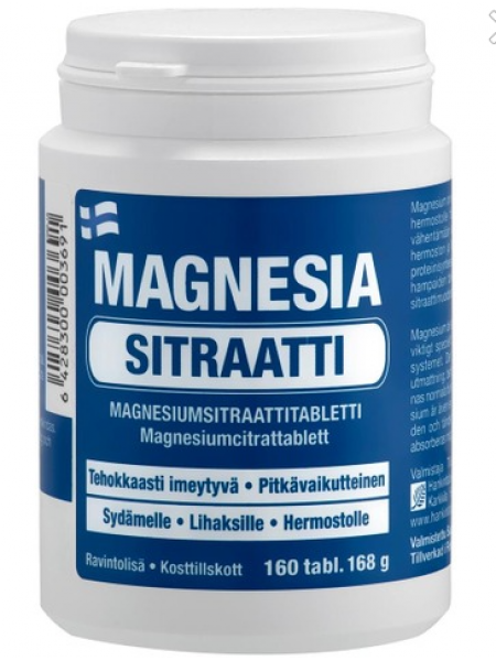 Пищевая добавка Цитрат магния Magnesia Sitraatti 160таб