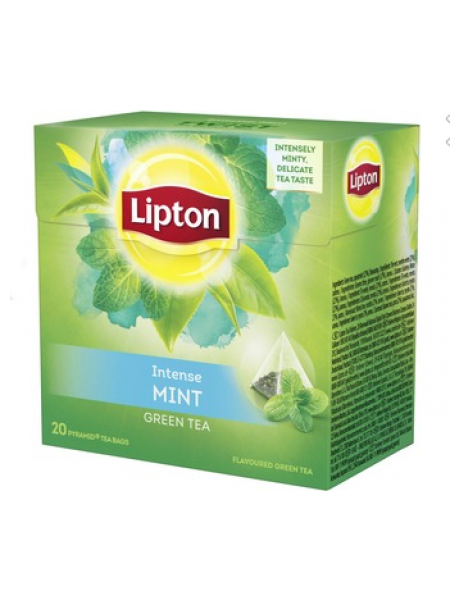 Зеленый чай с мятой Lipton Green Mint 20шт в пакетиках
