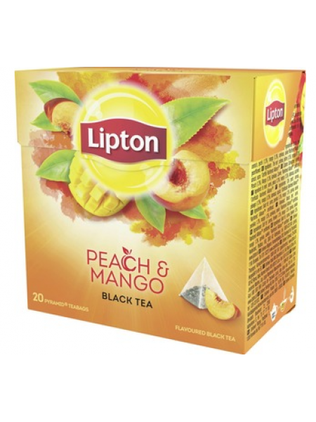 Черный чай Lipton Peach Mango Pyramid 20шт пирамидки