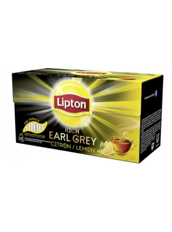 Ароматизированный черный чай с ароматами бергамота и лимона Lipton Lemon Rich Earl Grey 25шт