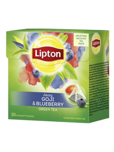 Зеленый чай в пакетиках Lipton Green Goji Blueberry 20шт
