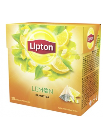 Черный чай с лимоном Lipton Lemon Pyramidi 20шт