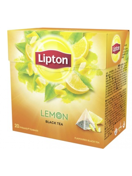Черный чай с лимоном Lipton Lemon Pyramidi 20шт