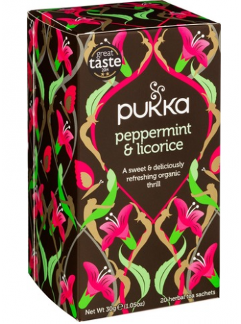 Травяной чай Pukka Peppermint & Licorice с мятой и солодкой 20шт
