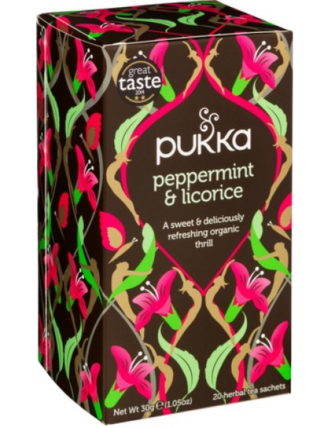 Травяной чай Pukka Peppermint & Licorice с мятой и солодкой 20шт