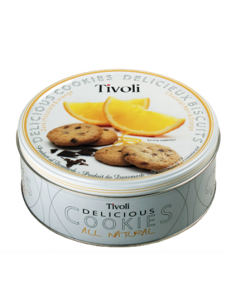 Печенье Tivoli 150г с апельсином и темным шоколадом в ж/б 