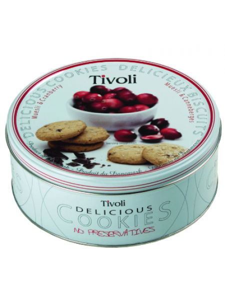 Печенье Tivoli 150г с клюквой и мюсли в ж/б