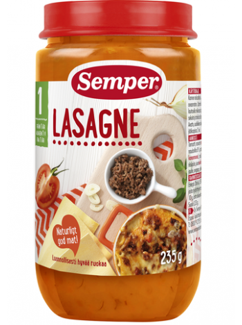 Детское  питание Лазанья Semper Lasagne Alkaen 235 г с 1 года