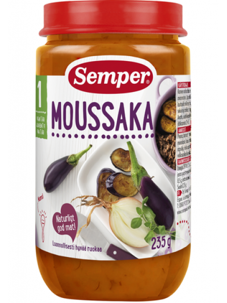 Детское питание Semper Moussaka овощи говядина 235г от 1 года