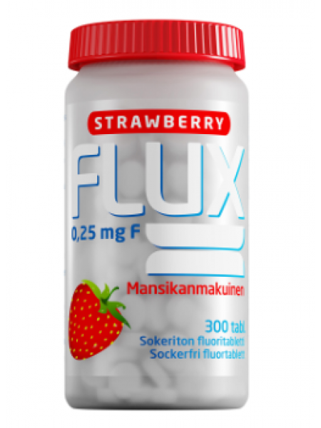 Таблетки Flux Strawberry с клубникой с фторидом для зубов 300 шт