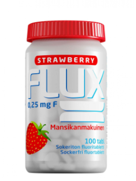 Таблетки Flux Strawberry с фторидом для зубов 100 шт