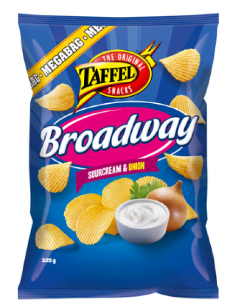 Картофельные чипсы со вкусом французского лука Taffel Broadway 325г