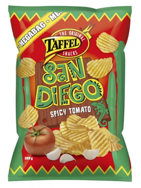 Чипсы картофельные со вкусом острых томатов Taffel San Diego 375 г