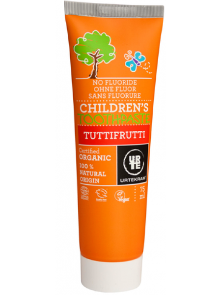 Органическая зубная паста для детей Urtekram Tuttifrutti  75мл без фтора