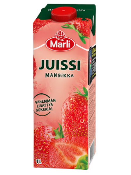 Напиток сокосодержащий Marli Juissi Mansikka 1л Клубника 