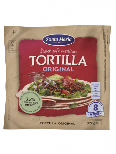 Пшеничные лепешки Тортильи Santa Maria Tex Mex Tortilla Original Medium 8-pack 320г
