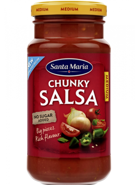 Мексиканский томатный соус средней крепости Santa Maria Chunky Salsa Medium 230г