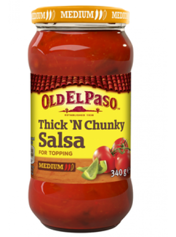 Мексиканская томатная сальса средней крепости Old El Paso Thick and Chunky Salsa Medium 340г