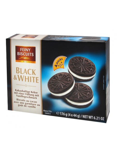 Печенье Feiny Biscuits Black & White 176г 4х44г в коробке