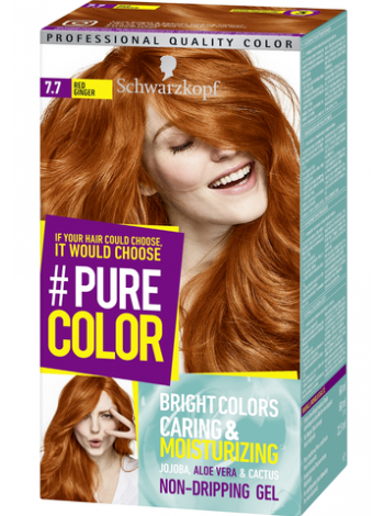 Краска для волос Schwarzkopf #PureColor № 7.7 Red 