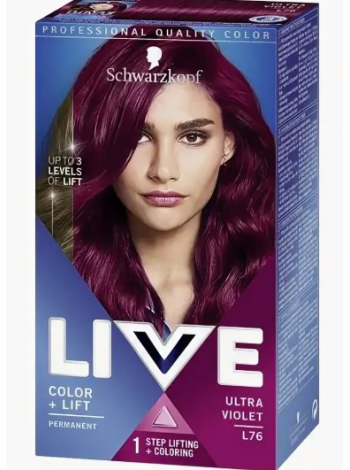 Краска для волос Schwarzkopf LIVE Colour + Lift L76 Ultra Violet 