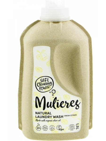 Гель для стирки Mulieres Natural Laundry Wash 1.5л цитрус для чувствительной кожи