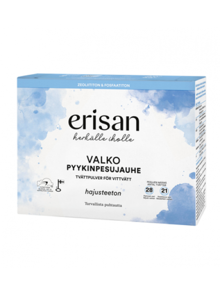 Стиральный порошок Erisan Valko Pyykinpesujauhe 1кг без запаха для белого