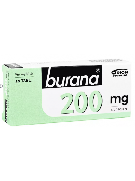 Обезболивающее средство BURANA 200мг 20таб