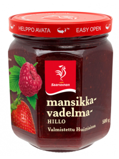 Варенье Saarioinen Mansikka-vadelmahillo 500г клубника малина