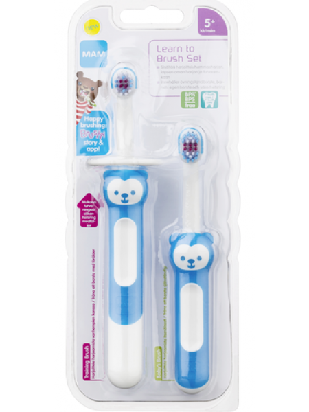 Набор зубных щеток для детей Ainu Mam Learn to Brush Set от 5 месяцев