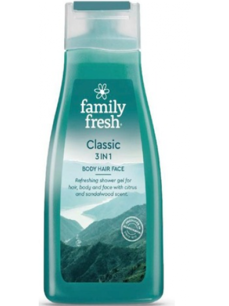 Гель для душа Family Fresh  Classic 3In1 Body Hair Face 500мл