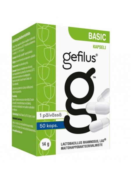 Капсулы с молочнокислыми бактериями Gefilus Basic 50шт