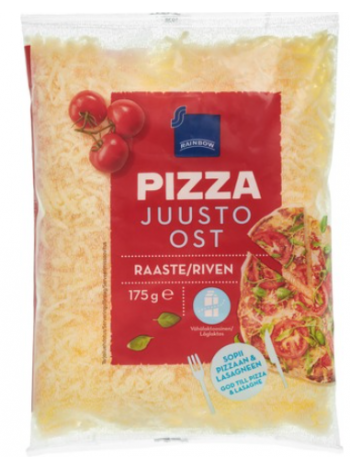 Тертый сыр для пиццы Rainbow Pizzajuusto175г с низким содержанием лактозы