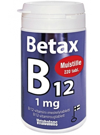 Витамины для памяти Betax Vitamin B12 1 мг 220 таб