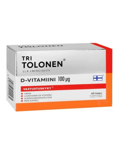 Витамины Tri Tolonen D-Vitamiini 100Μg 60шт