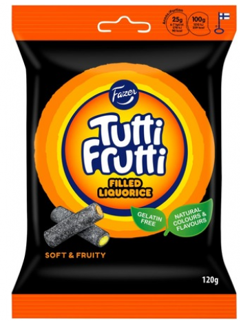 Конфеты Fazer Tutti Frutti с лакричным наполнителем 120 г