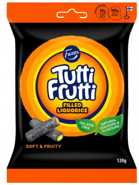 Конфеты Fazer Tutti Frutti с лакричным наполнителем 120 г