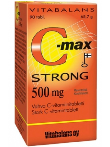 Витамины Vitabalans C-Max Strong 500мг Vahva C-Vitamiinitabletti 90шт