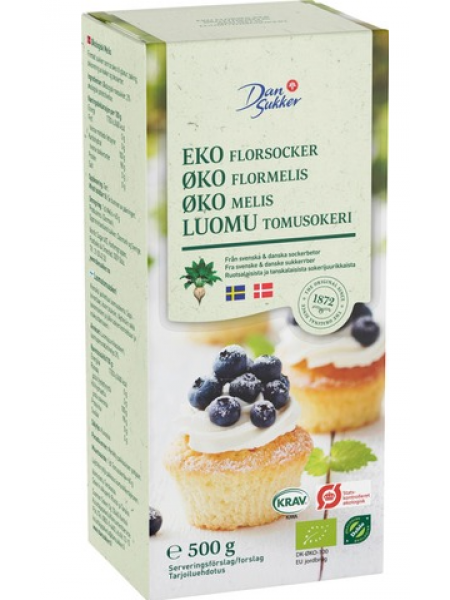 Органический сахар мелкого помола Dansukker Luomutomusokeri 500г