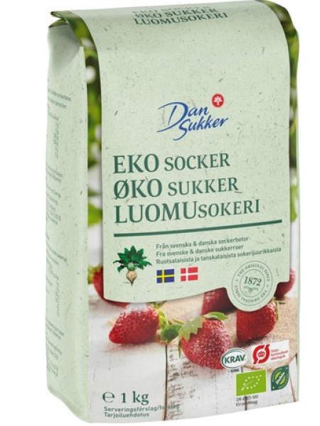 Органический сахар Dansukker Luomusokeri 1кг