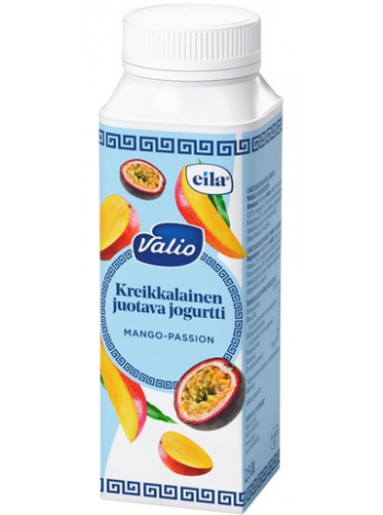 Греческий питьевой йогурт Valio Passion 2,5 дл манго без лактозы