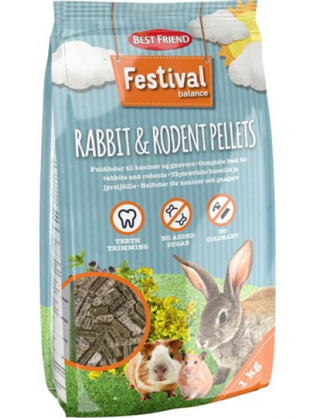 Корм для кроликов и грызунов Best Friend Festival Balance Rabbit&Rodent Pellets 1кг