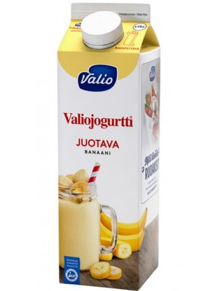 Питьевой йогурт Valiojogurtti Juotava Banaani 0,95 л банан без лактозы