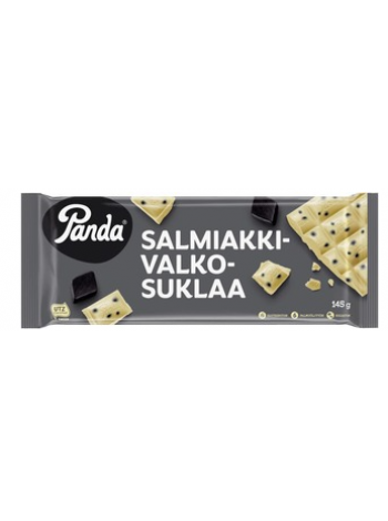 Плиточный белый шоколад с солодкой Panda Salmiakki Valkosuklaalevy 145г
