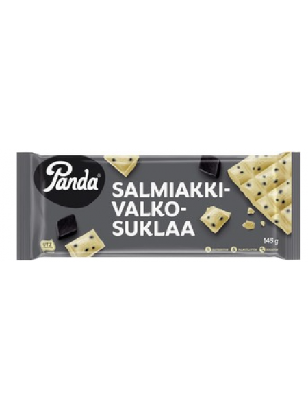 Плиточный белый шоколад с солодкой Panda Salmiakki Valkosuklaalevy 145г