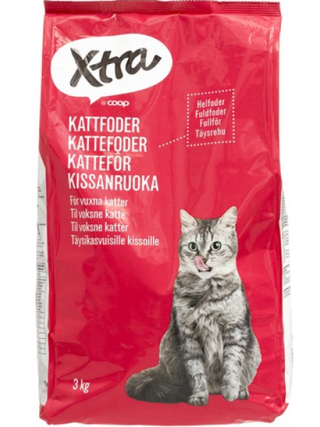 Корм для кошек X-tra Kissanruoka Sisältää Lihaa 3 кг говядина